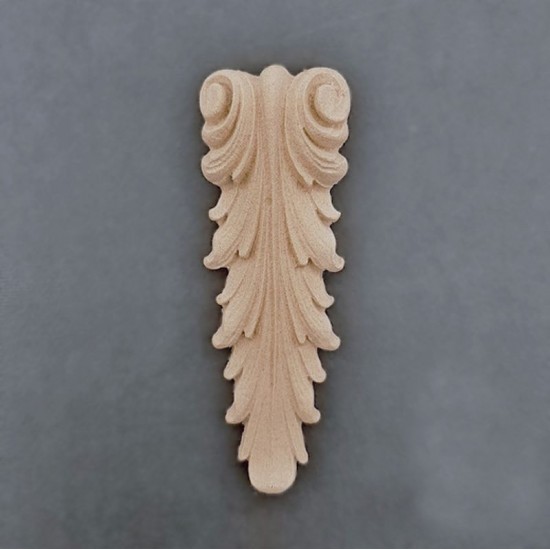 Træ ornament Søjle 11x3.7cm Bøjelig træudskæring fra Woodwill