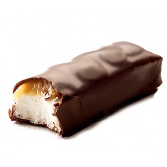 Mørk chokoladebar med vanilije skumfidus og den lækreste salt karamel 30g fra BARU Mørk chokoladebar med vanilije skumfidus og den lækreste salt karamel 30g fra BARU