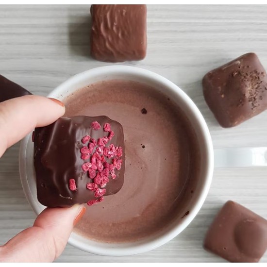 Marshmallow dyppet i mælke chokolade med kaffecreme ganache 15g fra BARU Marshmallow dyppet i mælke chokolade med kaffecreme ganache 15g fra BARU