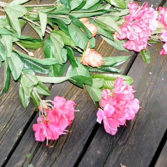 Kunstig plante - Store Rhododrendon Grene rosa 70cm høj Kunstig plante - Store Rhododrendon Grene rosa 70cm høj