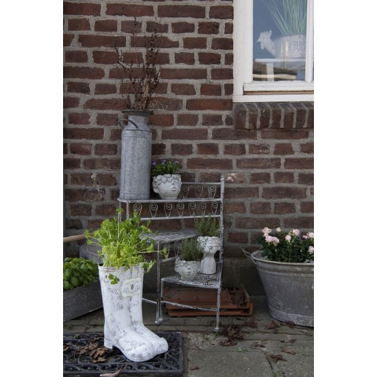 Planteholder støvler i metal patineret