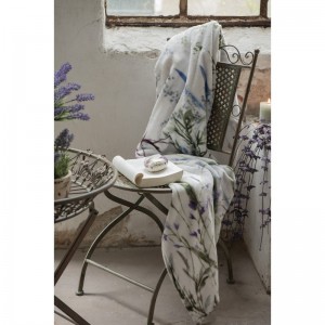 Super Soft Plaid med blå blomster 130x180cm Super Soft Plaid med blå blomster 130x180cm