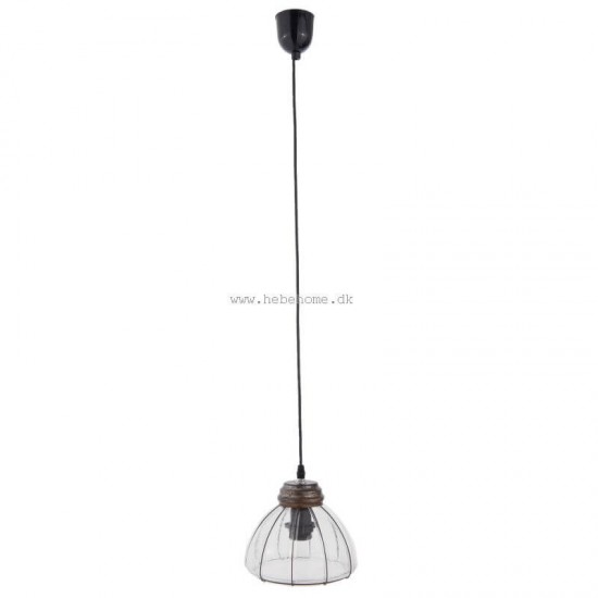 Glas Loftlampe i industrielt design 20 x 17 cm Glas Loftlampe i industrielt design 20 x 17 cm