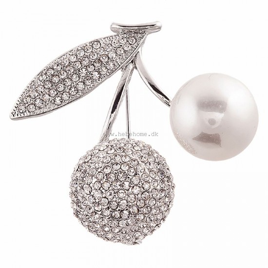 Kirsebær Broche med glimmer bær Kirsebær Broche med glimmer bær