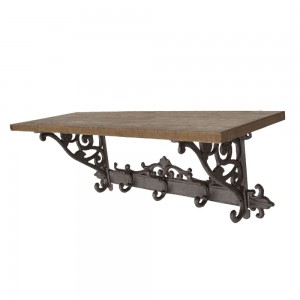 Knagerække med hylde 5 kroge L58cm Knagerække med hylde 5 kroge L58cm