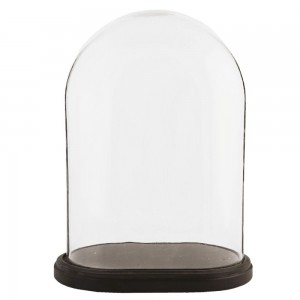 Flot Glas kuppel med Sort bund H42cm Flot Glas kuppel med Sort bund H42cm