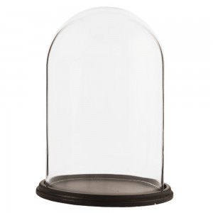 Flot Glas kuppel med Sort bund H31cm Flot Glas kuppel med Sort bund H31cm