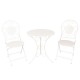 Cafebord med 2 stole Hvid metal
