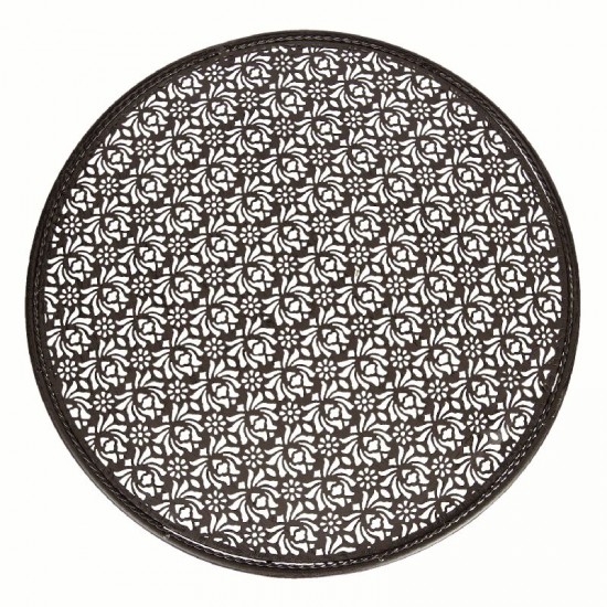 Cafebord med 2 stole i sort jern Ø60cm