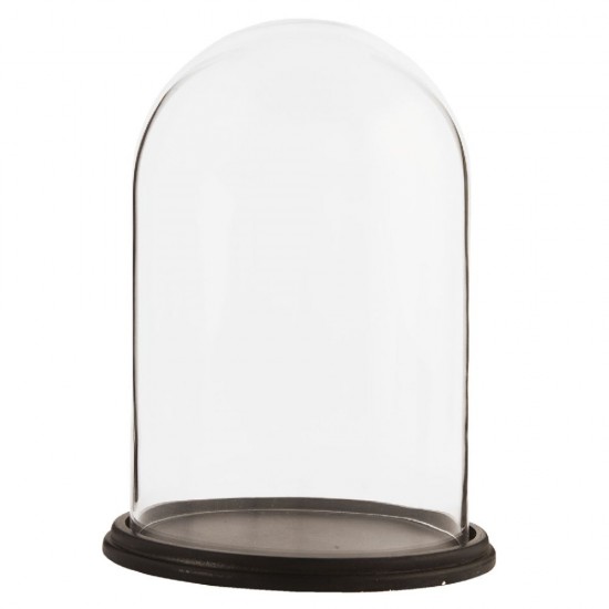 Flot Glas kuppel med Sort bund H31cm Flot Glas kuppel med Sort bund H31cm