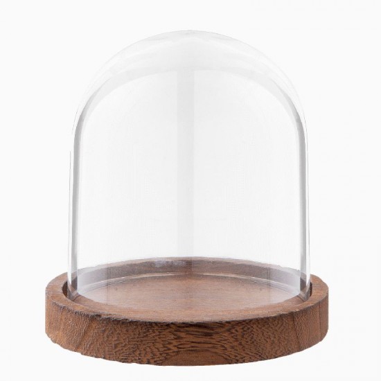 Glas kuppel H15cm mørk bund Glas kuppel H15cm mørk bund