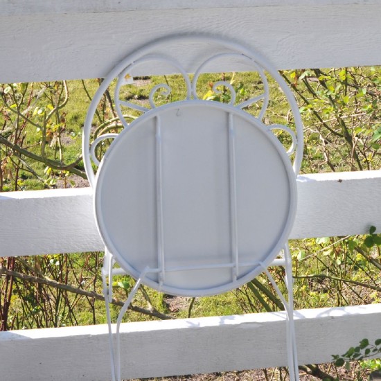 Cafebord i metal med stole Cafebord i metal med stole