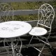 Cafebord i metal med stole Cafebord i metal med stole