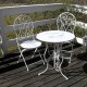 Cafebord i metal med stole Cafebord i metal med stole