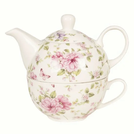 Tea for one kande Str. 16*10*14 cm / 400 / 250 ml Porcelæn
