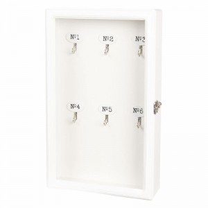 Nøgleskab i træ H38cm Hvid Nøgleskab i træ H38cm Hvid