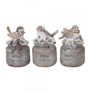 Sød fugl med besked Season greetings H10cm Sød fugl med besked Season greetings H10cm