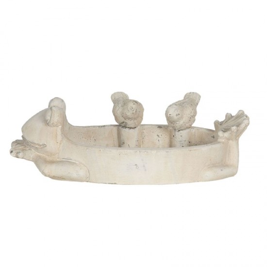 Fuglebrædt frø med fugle H11cm Fuglebrædt frø med fugle H11cm