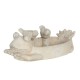 Fuglebrædt frø med fugle H11cm Fuglebrædt frø med fugle H11cm