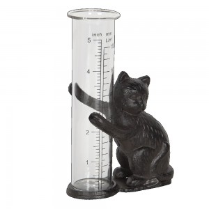 Regnmåler med kat Regnmåler med kat