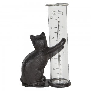 Regnmåler med kat Regnmåler med kat