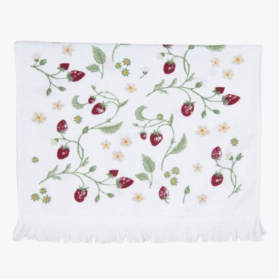 Gæstehåndklæde 40x66cm med jordbær