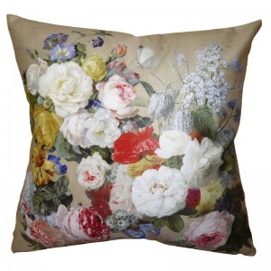 Pudebetræk med blomster 45x45cm Pudebetræk med blomster 45x45cm