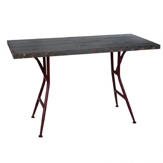 Unika Bord med sort patineret bordplade 120x60cm