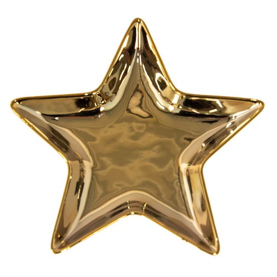 Fad Stjerne i guld Ø16cm 