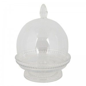 Glas kuppel med glasbund Ø12 H17cm Glas kuppel med glasbund Ø12 H17cm