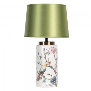 Bordlampe med grøn skærm H50cm Ø27cm Bordlampe med grøn skærm H50cm Ø27cm