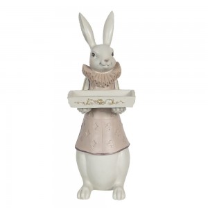Hare med fad til dekoration H37cm Hare med fad til dekoration H37cm