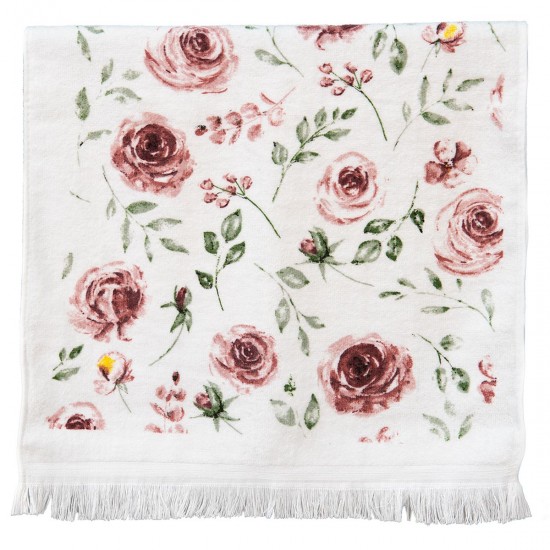 Gæste håndklæde med roser 40*66 cm