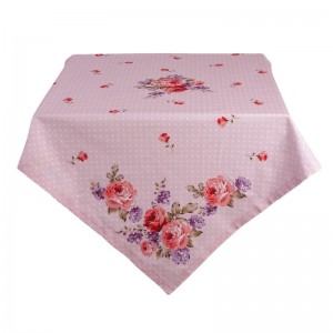 Borddug pink med roser 130*180 cm Borddug pink med roser 130*180 cm