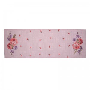 Bordløber lyserød med roser 50*140 cm Bordløber lyserød med roser 50*140 cm