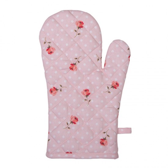 Grillhandske lyserød med roser 18*30 cm Grillhandske lyserød med roser 18*30 cm