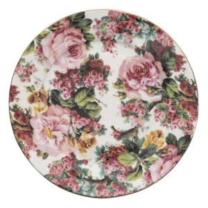 Frokost tallerken med blomster Ø21cm Frokost tallerken med blomster Ø21cm