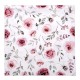 Pudebetræk hvid med lyserøde roser 40*40 cm