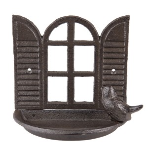 Fuglebad foderbrædt til væg Brun metal 18x10x16 cm Fuglebad foderbrædt til væg Brun metal 18x10x16 cm