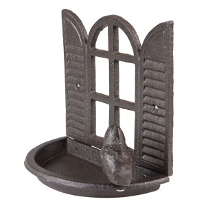Fuglebad foderbrædt til væg Brun metal 18x10x16 cm Fuglebad foderbrædt til væg Brun metal 18x10x16 cm