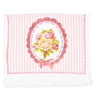 Gæstehåndklæde med blomster 40x66 cm Gæstehåndklæde med blomster 40x66 cm