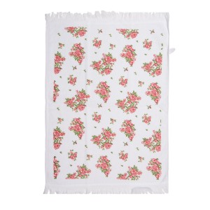 Gæste håndklæde med blomster lyserød 40x66cm Sweet roses Gæste håndklæde med blomster lyserød 40x66cm Sweet roses