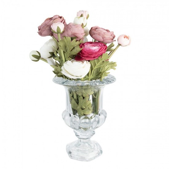 Glas vase i fransk pokal stil H26cm