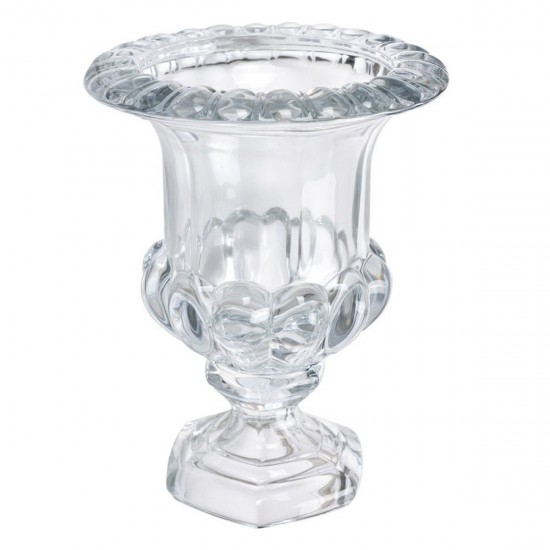 Glas vase i fransk pokal stil H26cm