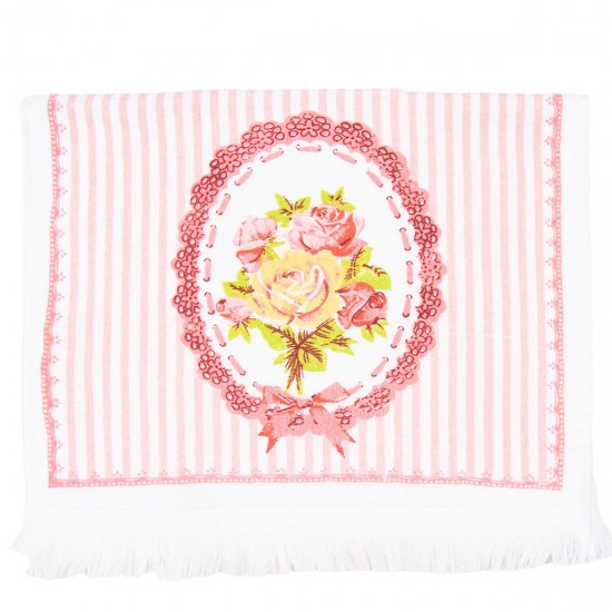 Gæstehåndklæde med blomster 40x66 cm