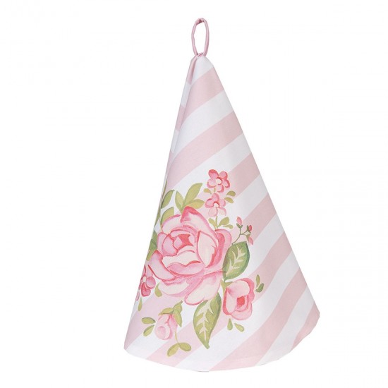 Viskestykke Rund med ophæng lyserød Ø80 cm Sweet roses