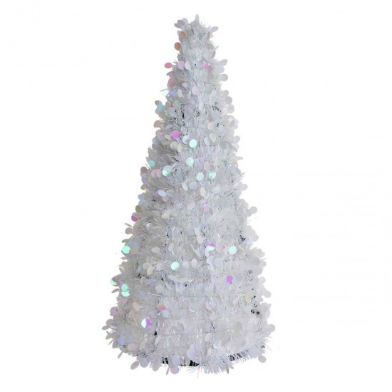 Juletræ Hvid glitter H50cm