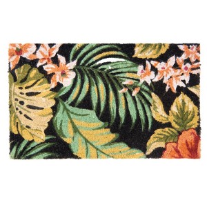 Dørmåtte med blomster 45x75cm  Dørmåtte med blomster 45x75cm