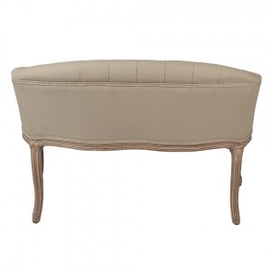 Bænk Brun træ med tekstil