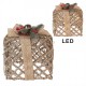 Gave med LED Guldfarvet H17cm Gave med LED Guldfarvet H17cm